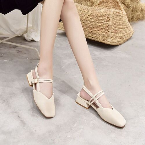 Mary Jane women's shoes high-heeled fairy style dress thick heeled single-layer shoes women's summer 2025 new style Baotou cool shoes