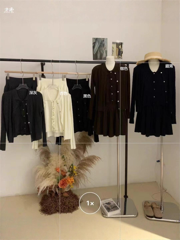 韩系针织套装千金风无袖Polo马甲百褶短裙减龄穿搭麻花开衫三件套|undefined