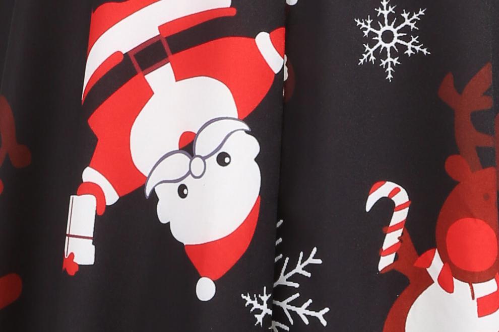Retro Christmas Printed Dress 10