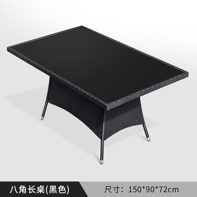 Nórdico de gama alta patio al aire libre cuerda tejida mesa y silla casa pequeña silla combinación patio jardín sillón mesa individual y silla