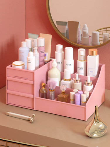 Korean style cosmetic box desktop cosmetics storage box drawer-type plastic jewelry storage box storage rack