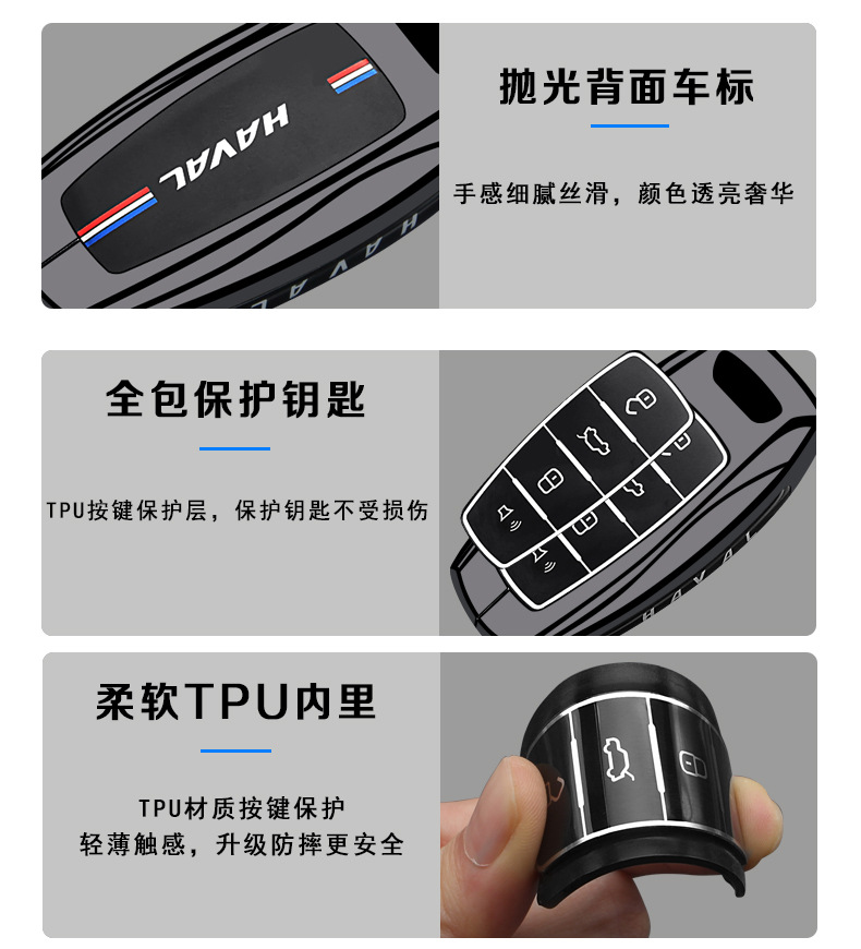 Great Wall Haval Big Dog Key Cover H6 First Love Jolin Red Rabbit F7 Xiaolong H5 Divine Beast H9 Tyrannosaurus Car Bag Buckle Case
