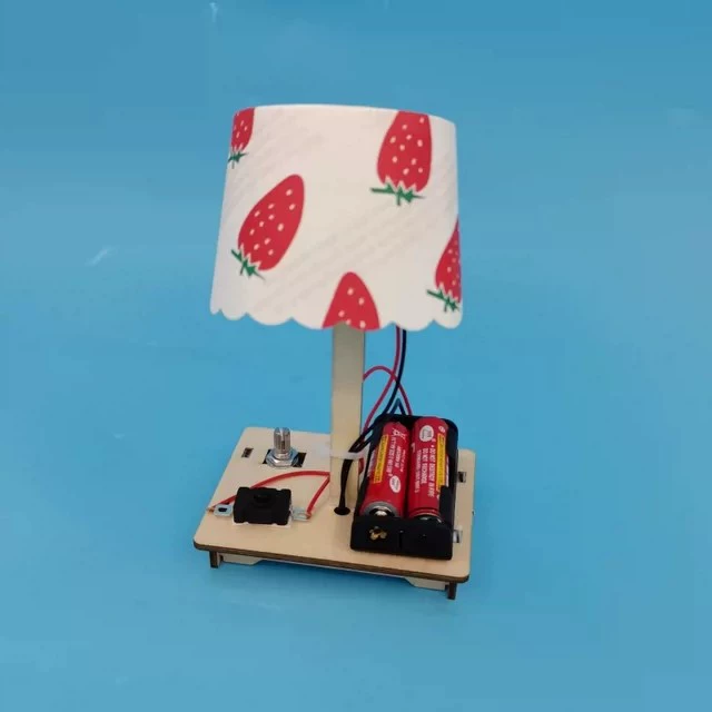 Регулируемая яркость Настольная лампа для студентов, собранных вручную Материал Технология Маленькие Изготовления DIY игрушки ручной работы
