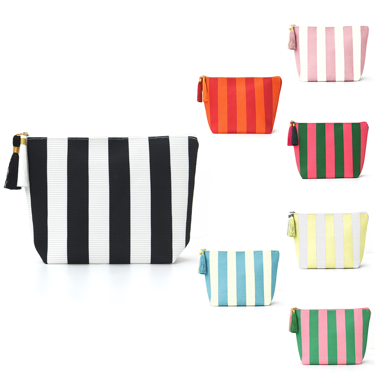 Feihong Cross-Border Corduroy Striped Storage Bag Fashionable Color-Blocking High-Value Makeup Bag Large Capacity Portable Toiletry Bag