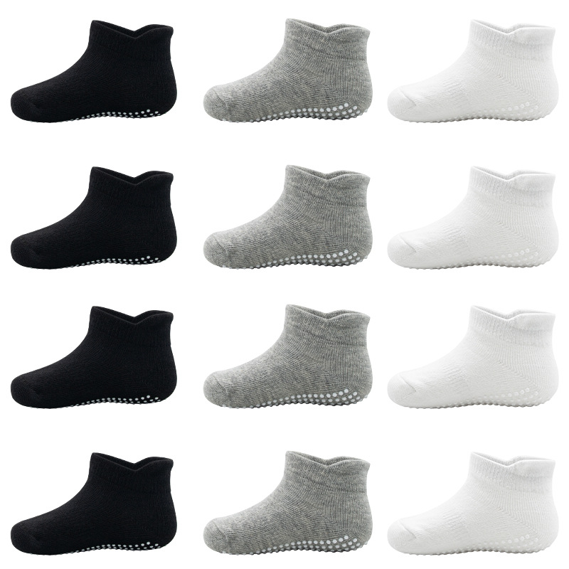 Calcetines personalizados para niños pequeños para bebés otoño e invierno deshuesados, niños y niñas, calcetines de piso de dispensación antideslizantes para interiores para niños