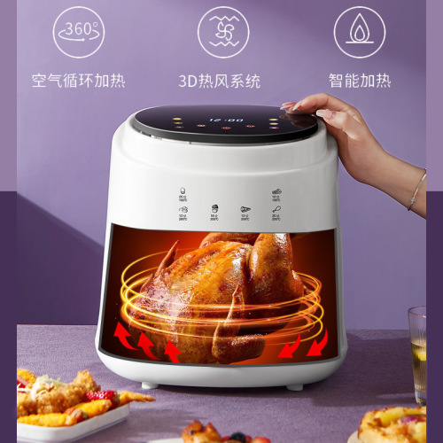 Wholesale New Cool Teddy Bear Cross-Border Gift 8-Liter Large Capacity Household Smart High-Appearance Air Fryer, Single Replacement Item