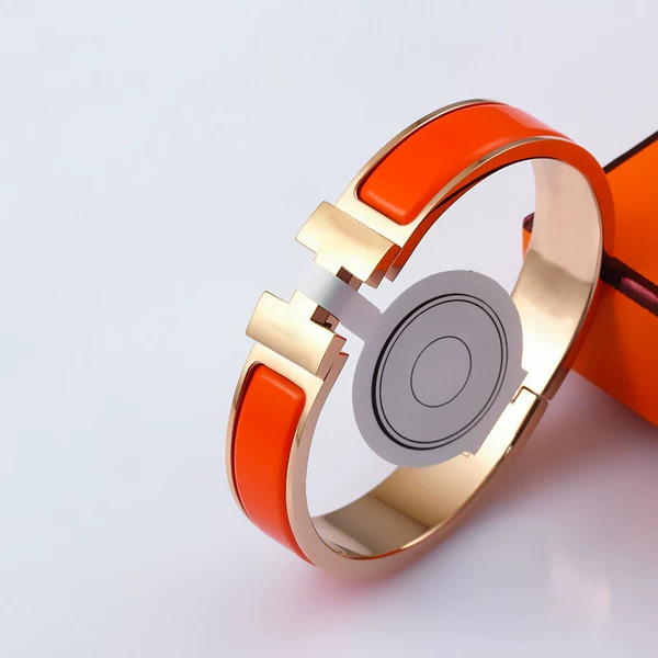 High version H bracelet. Rose gold+orange