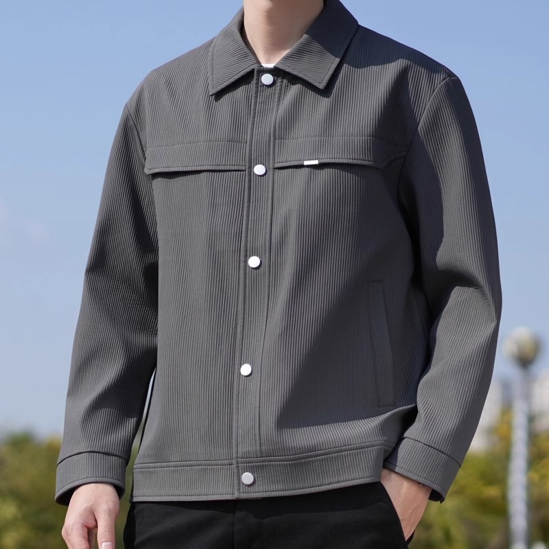 새로운 남성 패션 가을 겨울 새로운 텍스처 라펠 재킷 비즈니스 코트 캐주얼 상의