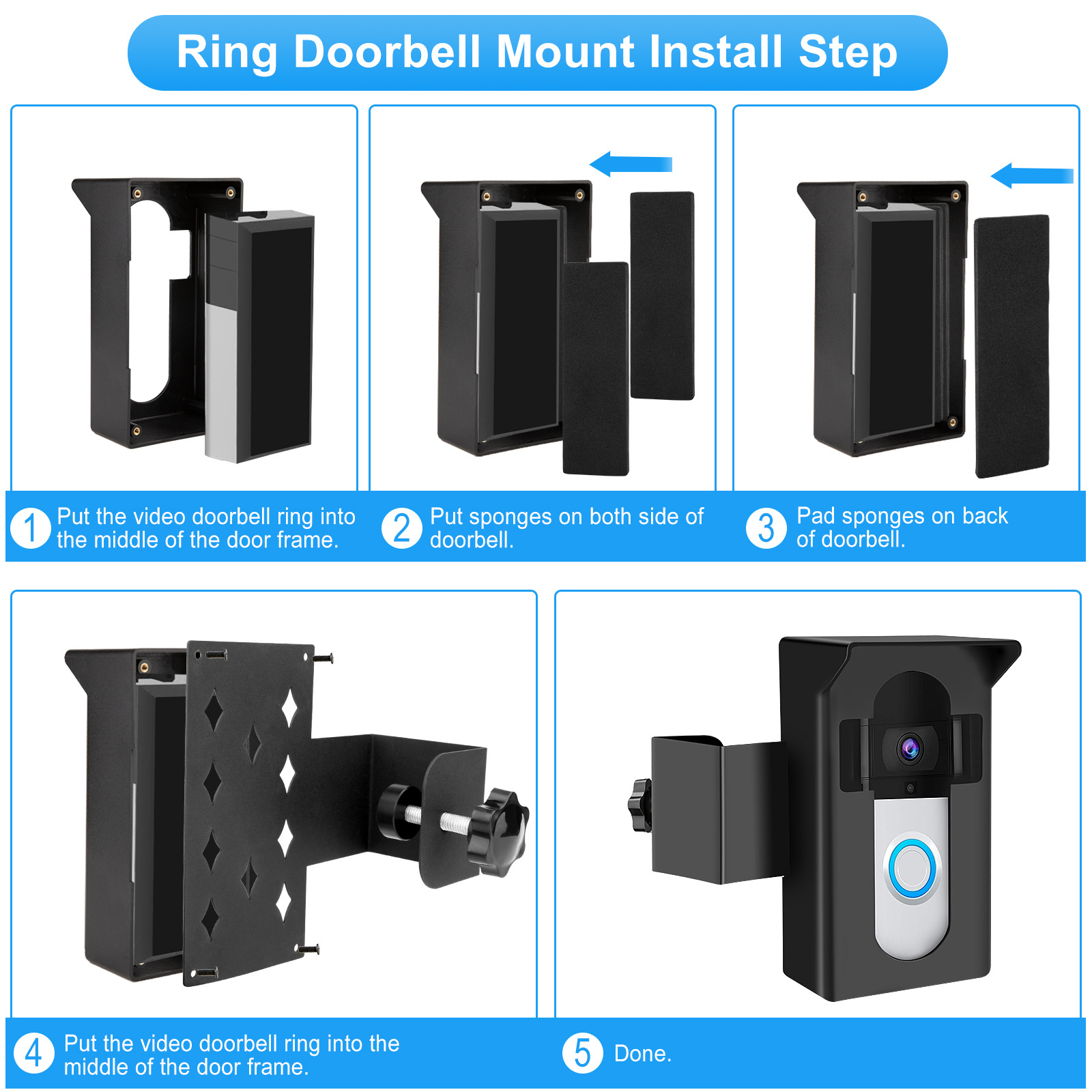 Wall Mount Ring Ring Doorbell Angle Bracket Ring Doorbell Wall
