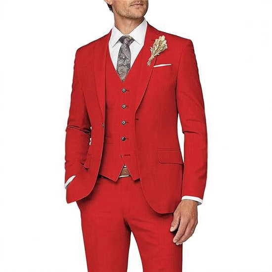 New Men's Three-Piece Suit Set, Casual Business Banquet Prom Slim-Fit Suit, Wedding Beach Formal Wear New Men's Three-Piece Suit Set, Casual Business Banquet Prom Slim-Fit Suit, Wedding Beach Formal Wear