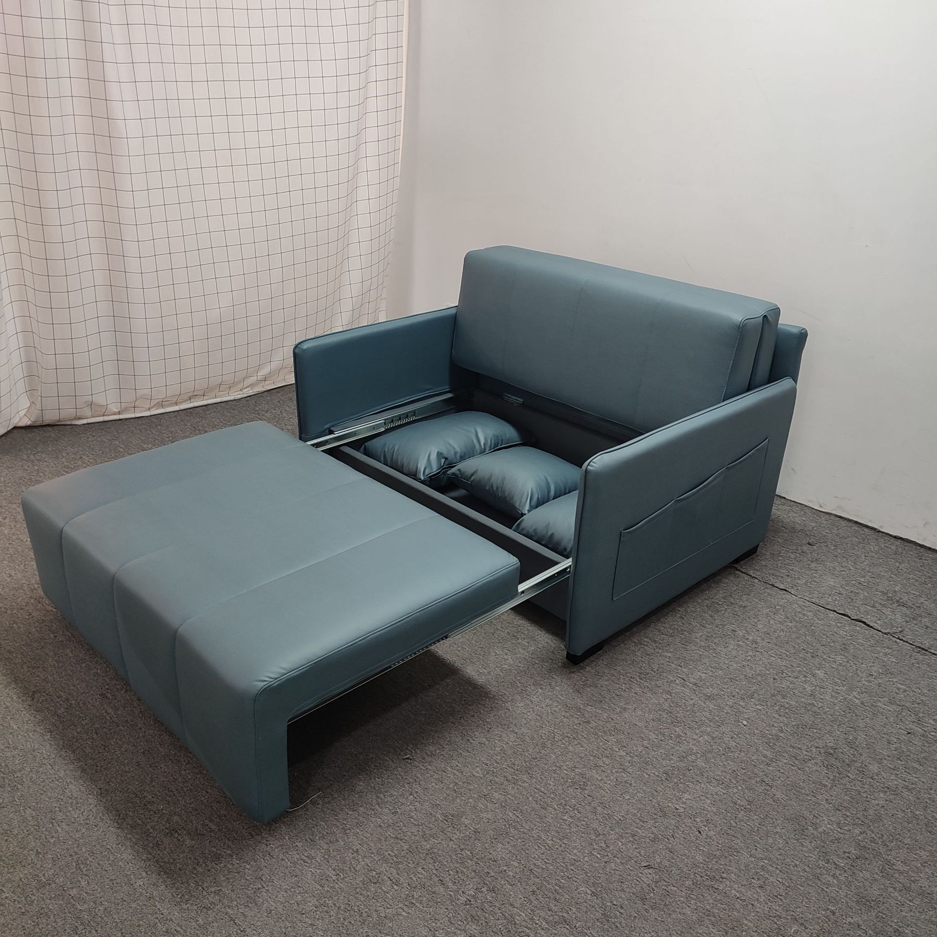 Sofá cama multifuncional de casa pequeña sin lavar tela de tecnología de almacenamiento doble sofá simple moderno