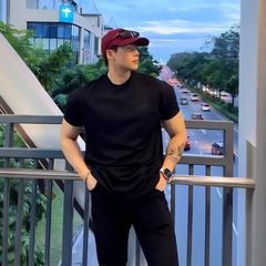 220g重ポンド袖半袖男性夏アメリカンフィットネス運動正肩tシャツcleanfit純綿半袖