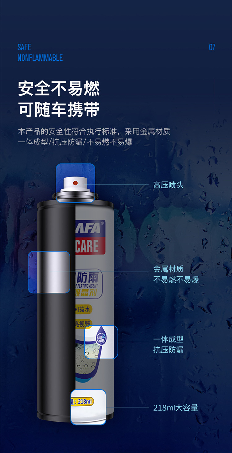 Anti-Fog Agent, Rain Repellent, Rearview Mirror Anti-Rain Film, Defogger, Windshield Waterproofing Agent, Anti-Fog Spray, Automotive Supplies