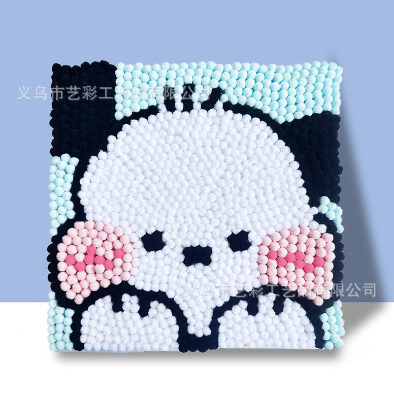 インターネット有名人の同じスタイルの子供用毛玉絵画 DIY 手作りクリエイティブ絵画 30*30 生産材料露店ホット販売子供のおもちゃ|undefined