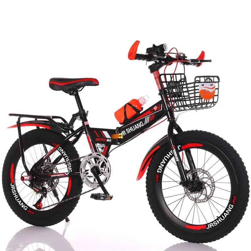 Bicicleta plegable para niños de montaña 18/20/22/24 pulgadas doble disco freno velocidad variable fuera de carretera Niños y niñas estudiante bicicleta