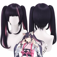 【熙珝】超时空辉夜姬 驹泽乃依 cosplay假发 拼色抓夹玫瑰网假毛