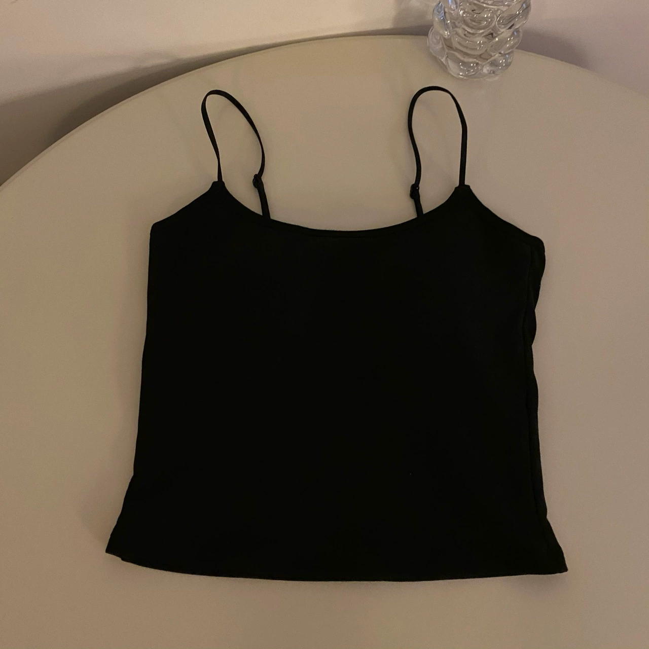 Warm autumn short base top with cups, beautiful back