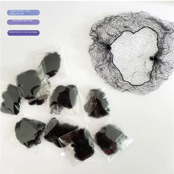 Black Ultra-Thin Invisible Hair Net, High Elasticity, Non-Tightening Hair Net for Nurses, Children, Dance, and Fixing Loose Hair