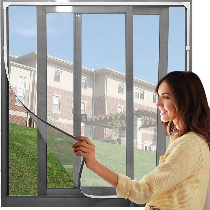Summer magnetic suction Amazon window screen boutique factory mosquito screen window net self-installed self-adhesive net household invisible simple