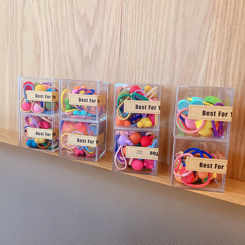 Baby's hair is tied with a rubber band without hurting the hair. High elastic hair rope. Children's hair accessories. Small pull-on hair rope. Girls' hair accessories.