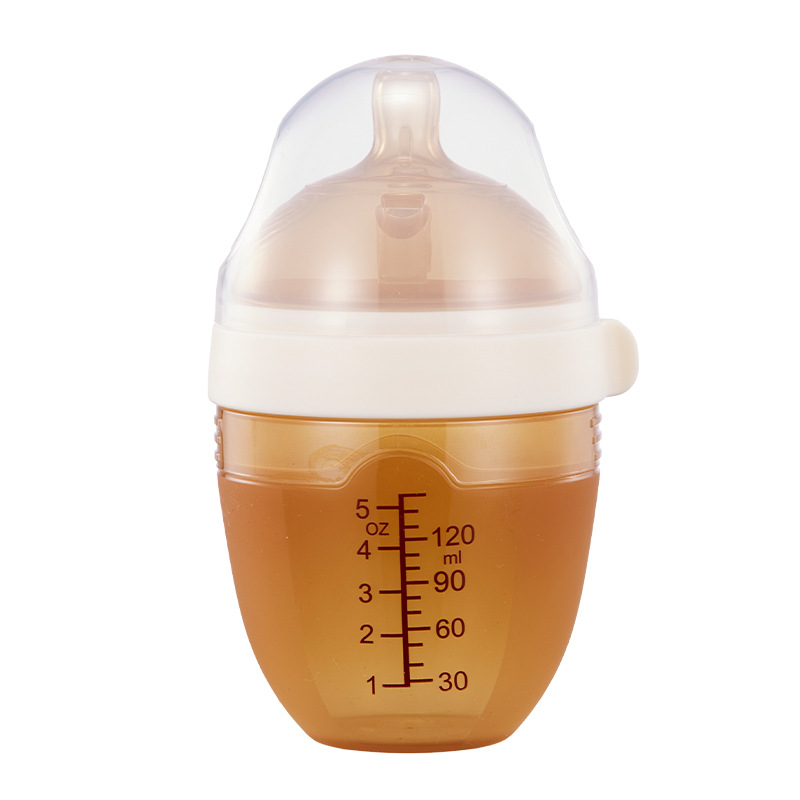 Leche materna en caja inglesa, artefacto de destete de nano plata real, biberón de silicona completo anti-flatulencia para bebés 150 ml