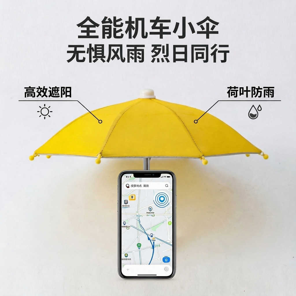 Outdoor Cycling Mini Convenient Umbrella, Dual-Use for Sun and Rain, Motorcycle Umbrella, Cute Toy Umbrella, Can Be Printed with Logo