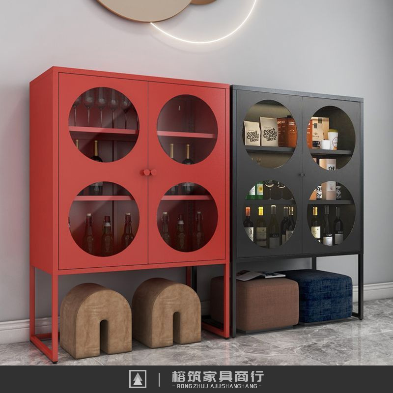 Wrought Iron Sideboard, Wrought Iron Storage Cabinet, Dopamine Iron Cabinet, Living Room Display Cabinet, Wine Cabinet, Tea Cabinet, Cupboard