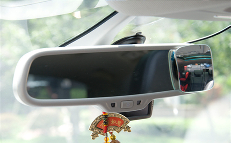 Car Small Round Mirror, High-Definition Edgeless Adjustable Blind Spot Mirror, Glass Fan-Shaped Wide-Angle Auxiliary Rearview Mirror