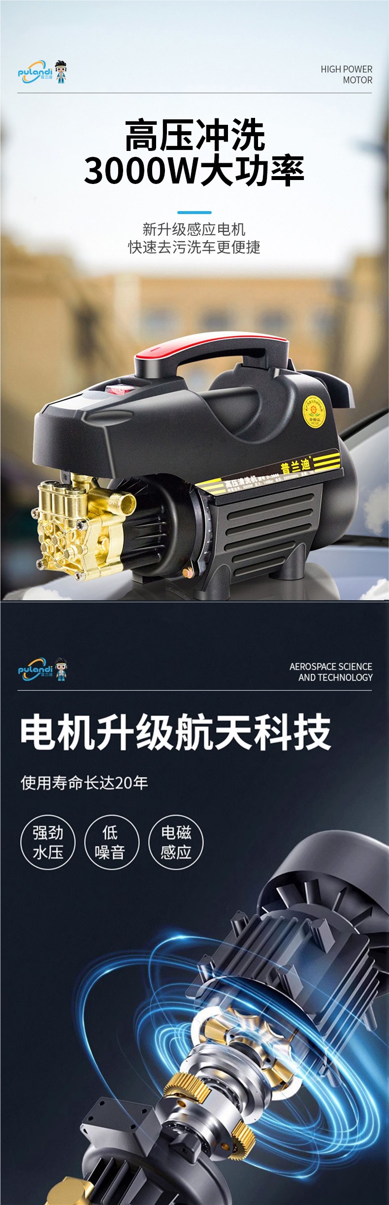 Car Washing Machine 220V Household High-Pressure Water Gun Powerful Floor Washing Water Pump New Booster Cleaning Machine Electric Car Brushing Artifact