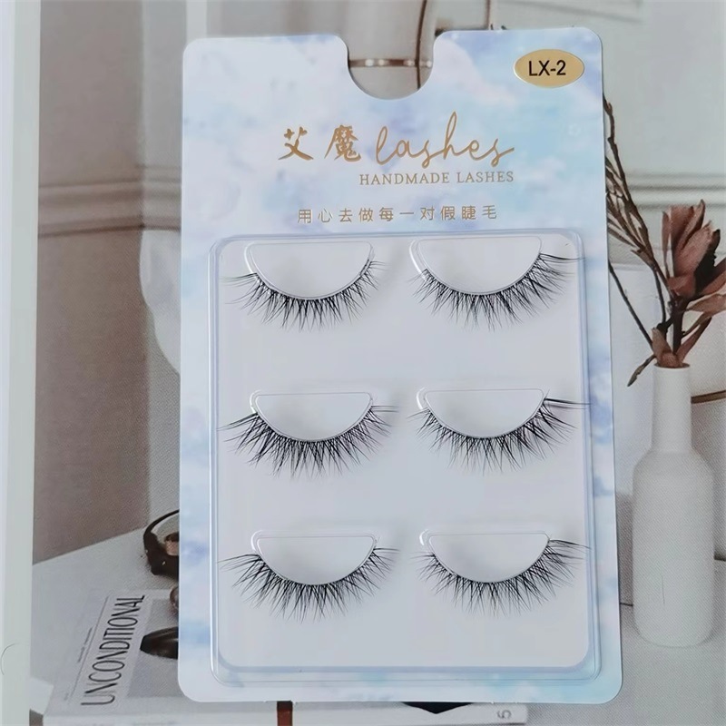 Korean And Japanese Style Transparent Stem False Eyelashes Soft Stem Can Replace The Fishing Line Stem Natural Thick Net Red Makeup Fairy Hair LX2