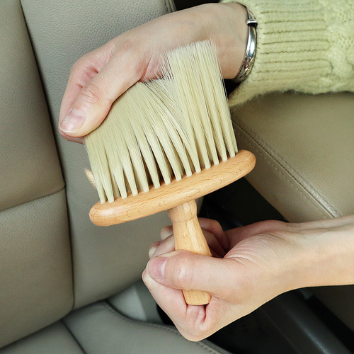 Wooden car air conditioner air outlet cleaning brush interior gap cleaning dust removal brush dust sweeping brush cleaning soft brush
