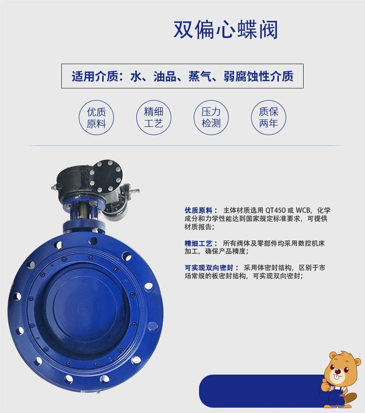 D342X-10Q球墨铸铁法兰涡轮双偏心蝶阀DN80-4000