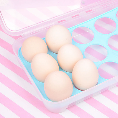 Refrigerator egg carton food preservation box egg tray egg grid kitchen transparent plastic box egg storage box