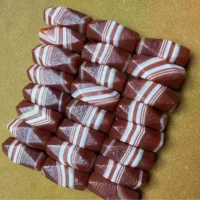 Производители оптом Фучинский агат 15 ✖ 26 мм антикварные потертые красные мясные натуральные ромбовидные бусины для самостоятельного изготовления
