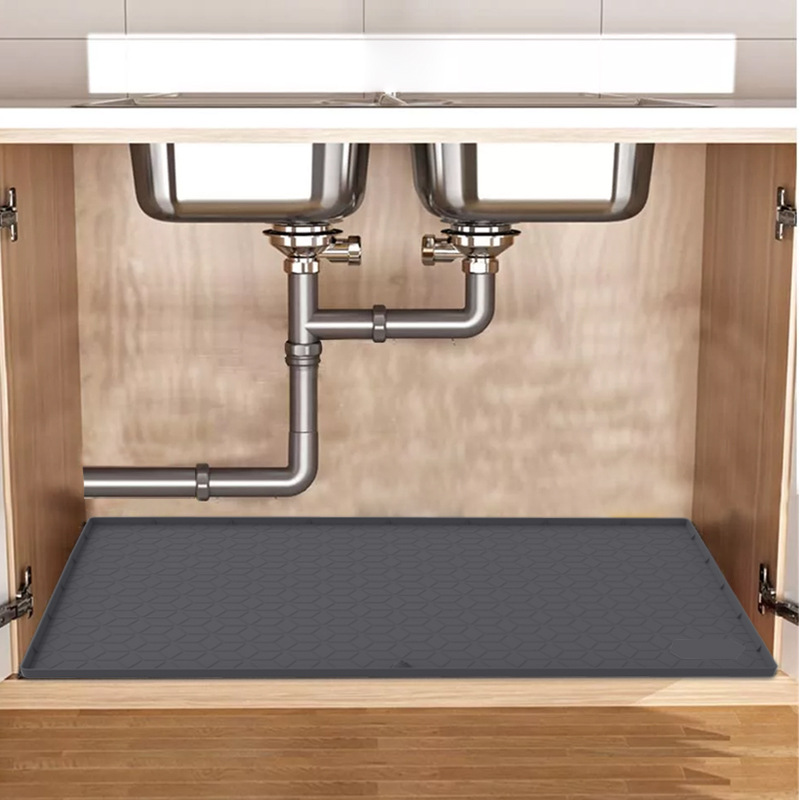Amazon Venta caliente 86*56 diamante patrón carretera gabinete estera de drenaje de silicona estera fregadero estera cocina lavavajillas drenaje