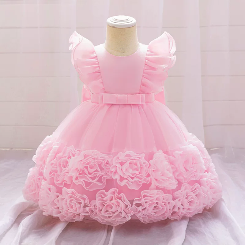 Детское свадебное платье, AliExpress, цветочное, тюль