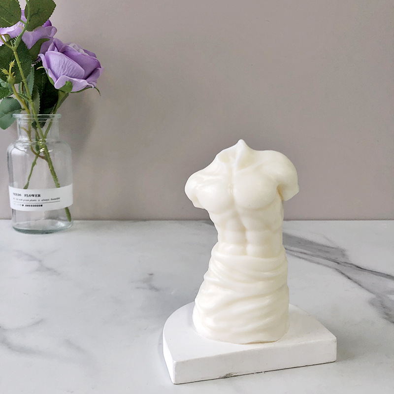 Jiahuimei cuerpo vela molde de silicona DIY yeso epoxi vergüenza hombres cuerpo aromaterapia