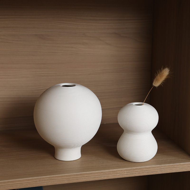 Simple llano flor seca florero de cerámica ins estilo TV gabinete decoración sala de estar flor seca arreglo de flores de escritorio decoración suave