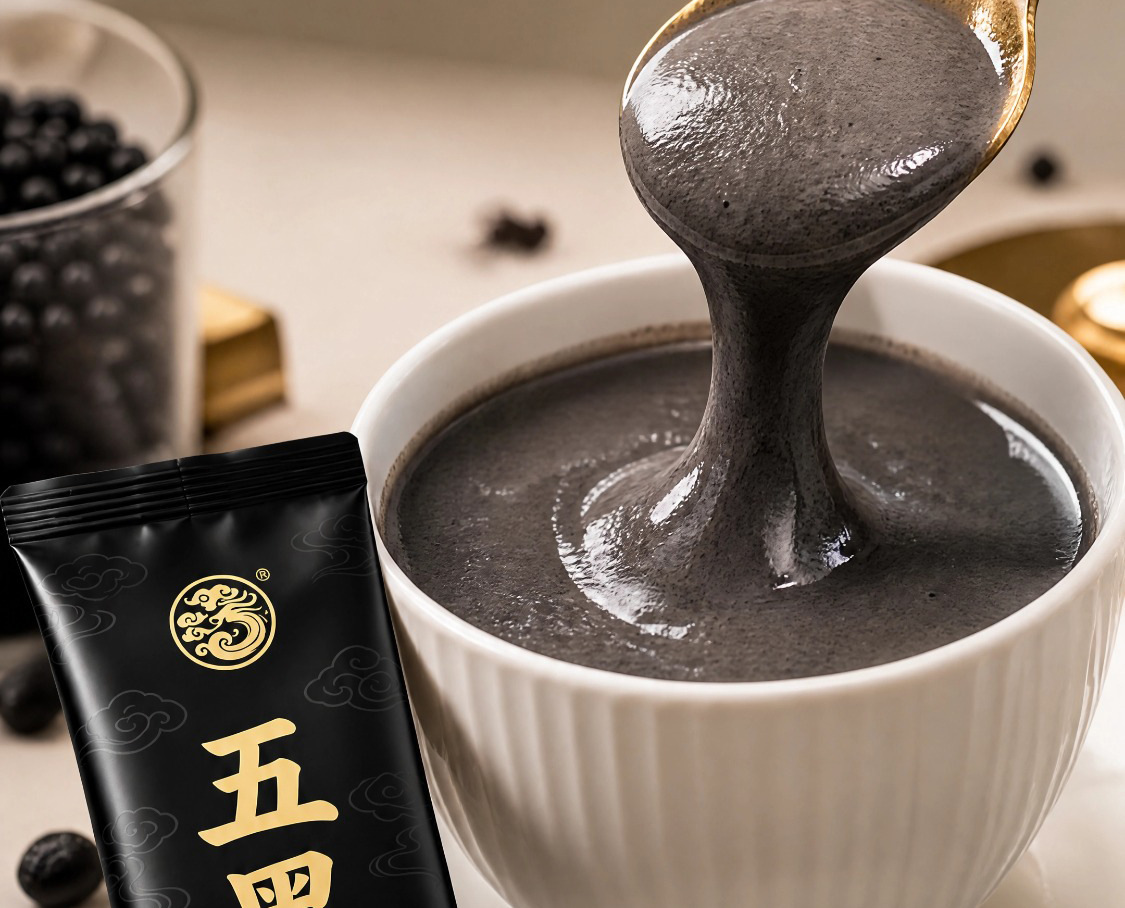 Five Black Powder Blend Black Bean Black Sesame Black Mulberry Black Goji Drink Mix 250g specifications