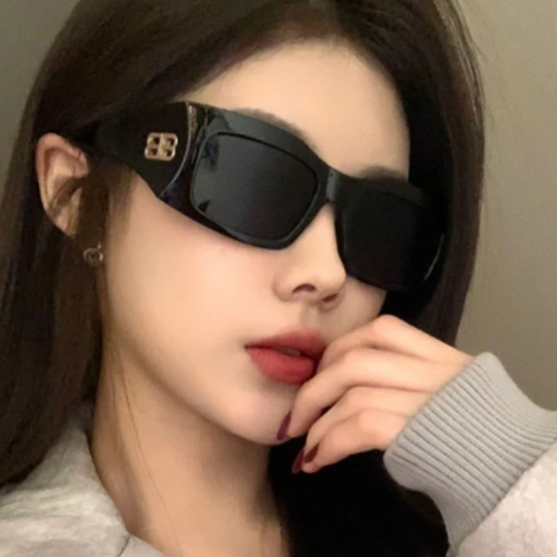 2024 nuevo estilo europeo y americano clásico retro caja letra B tiro callejero gafas de sol todo fósforo gafas de sol de protección UV para exteriores