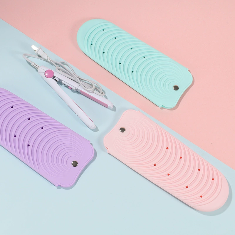 Трансграничный силиконовый силиконовый коврик для хранения пуговицы с электрическим зажимным чехлом для завивки стержень для волос выпрямитель для высокой температуры силиконовый изоляционный мешок