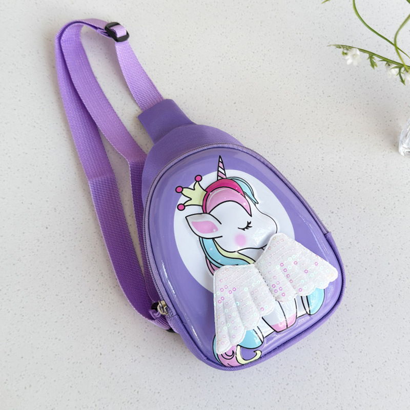 2025 nueva mochila de hombro infantil unicornio de dibujos animados bolsos de cáscara dura lindos niños niñas bolsos de pecho