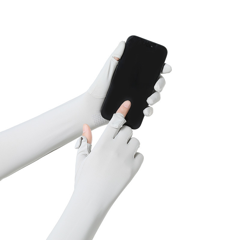 Guantes de hielo de verano para mujeres antideslizantes nuevos guantes de pantalla táctil delgados y transpirables para conducir guantes largos