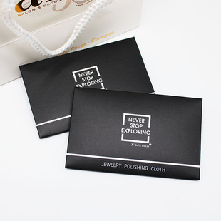 Factory wholesale 6.5 * 10cm silver cleaning cloth Independent Shell packaging double-sided velvet cleaning cloth silver cleaning cloth