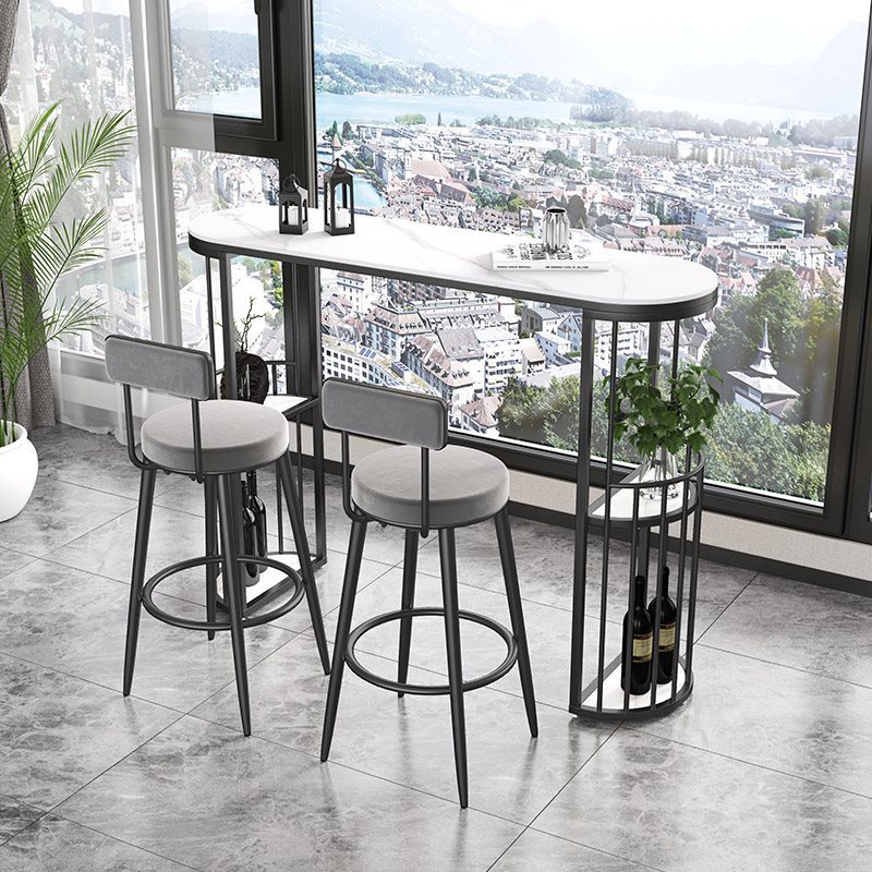 Wholesale Modern Wholesale Slate Balcony Bar Table Home Living Room Restaurant Partition Light Luxury Long Table Leisure Window