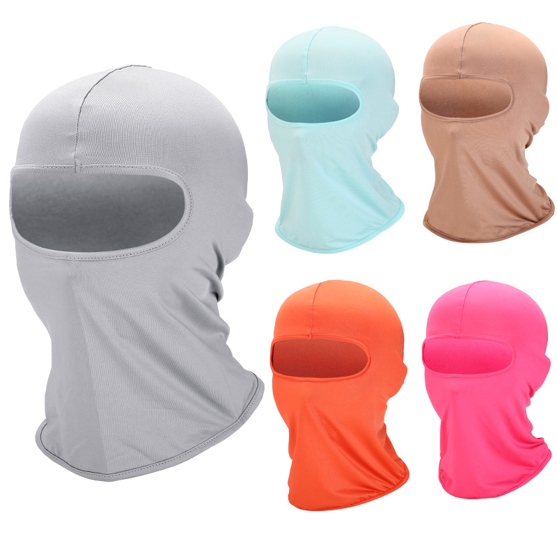 Verano deportes al aire libre Riding Hood hielo de seda máscara de protección solar bicicleta motocicleta a prueba de viento a prueba de polvo máscara pullover cap