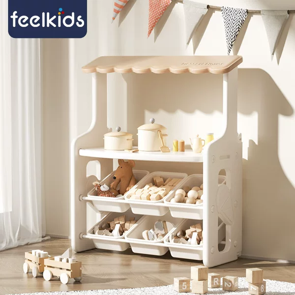 Children's Multifunctional Bookshelf Baby Toy Storage Shelf Kindergarten Storage Cabinet Picture Book Rack Book Rack