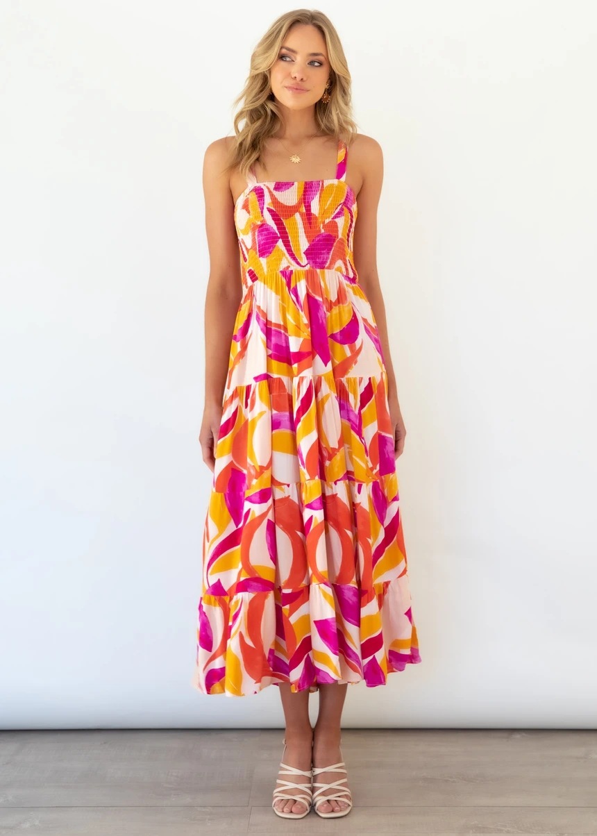 259g Weight Maxi Long Dress Dress Length Type Sleeveless Sleeve Length Regular Dress Dresses Type Regular Sleeve Sleeve Type Polyester Fabric Type High Waist Waist Line Daily Occasion Strap Neckline Regular Fit Fit Type Printing, Polka Dots Pattern Summer, Spring Season Women's Gender Elegant Style Wholesale Women's Elegant Printing Polka Dots Daily Strap Sleeveless Regular Dress 52