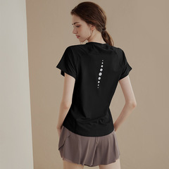 VFT痩せ速乾運動上着女性ヨガ服2025新型半袖tシャツランニングトレーニングフィットネス服夏
