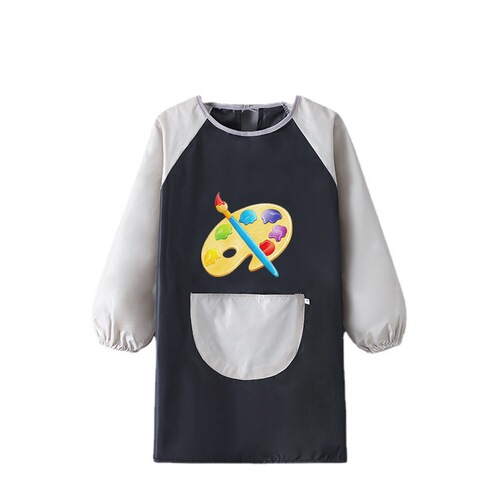 Children's Waterproof Apron Art Room Painting Cover for Boys and Girls Eating Painting Reverse Wear Kindergarten Logo Upside Down